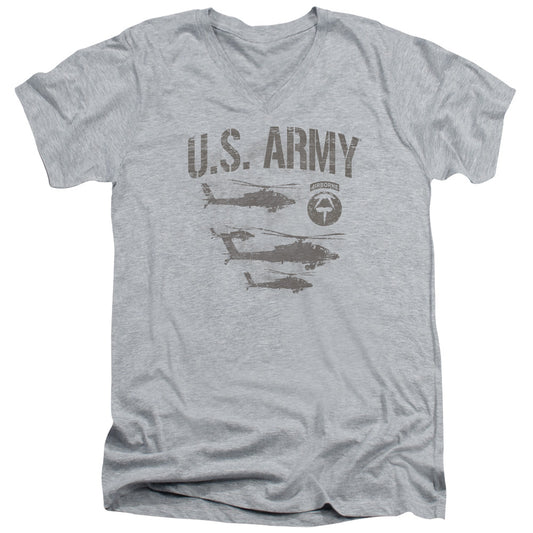 Army - Airborne - Short Sleeve Adult V-neck 30/1 - Athletic Heather T-shirt