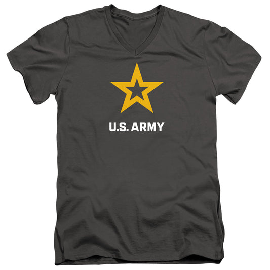 Army - Logo - Short Sleeve Adult V-neck 30/1 - Charcoal T-shirt
