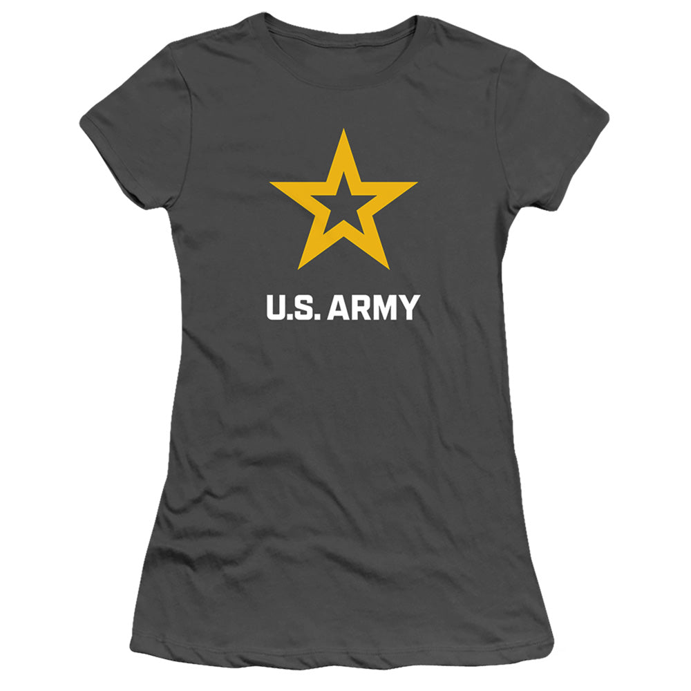 Army - Logo - Short Sleeve Junior Sheer - Charcoal T-shirt