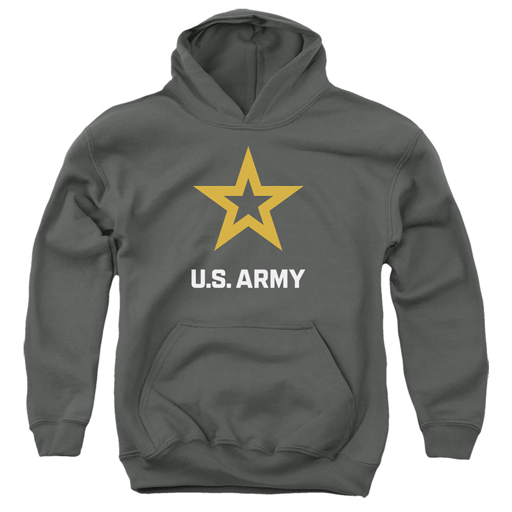Army Logo-youth Pull-over Hoodie - Charcoal