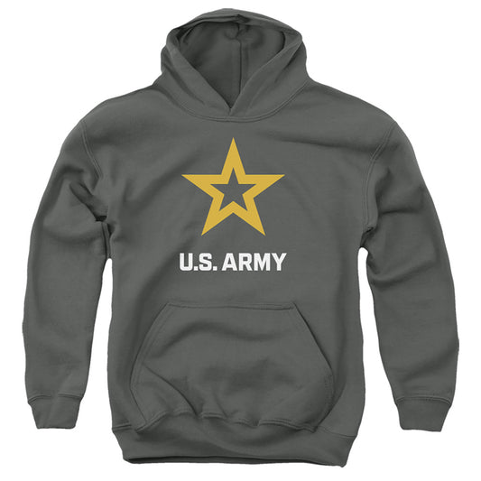 Army Logo-youth Pull-over Hoodie - Charcoal