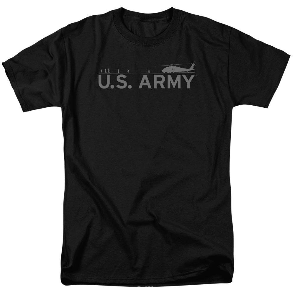 Army - Helicopter - Short Sleeve Adult 18/1 - Black T-shirt