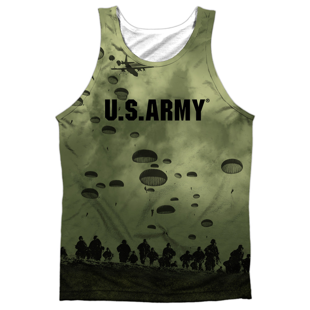 Army - Air To Land - Adult 100% Poly Tank Top - White