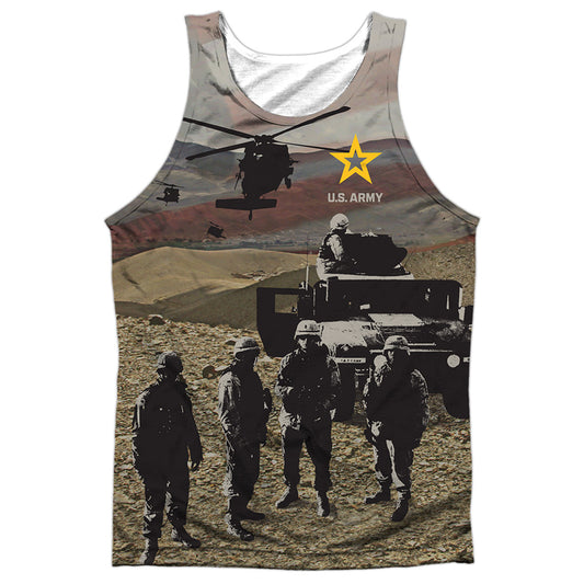 Army - Values - Adult 100% Poly Tank Top - White