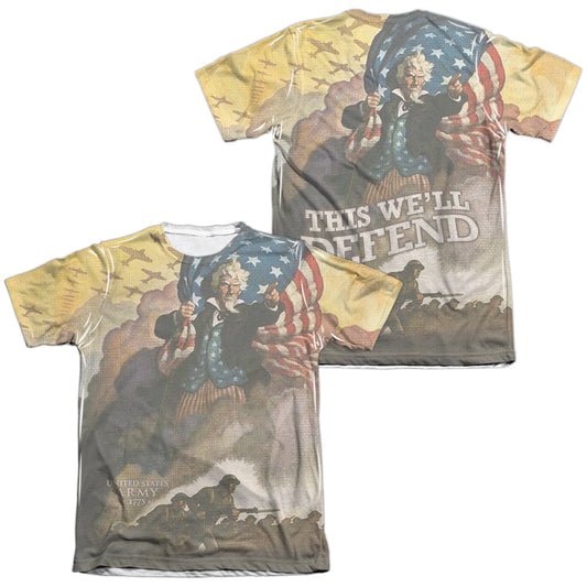 Army - Vintage Poster (Front/back Print) - Adult Poly/cotton Short Sleeve Tee - White T-shirt