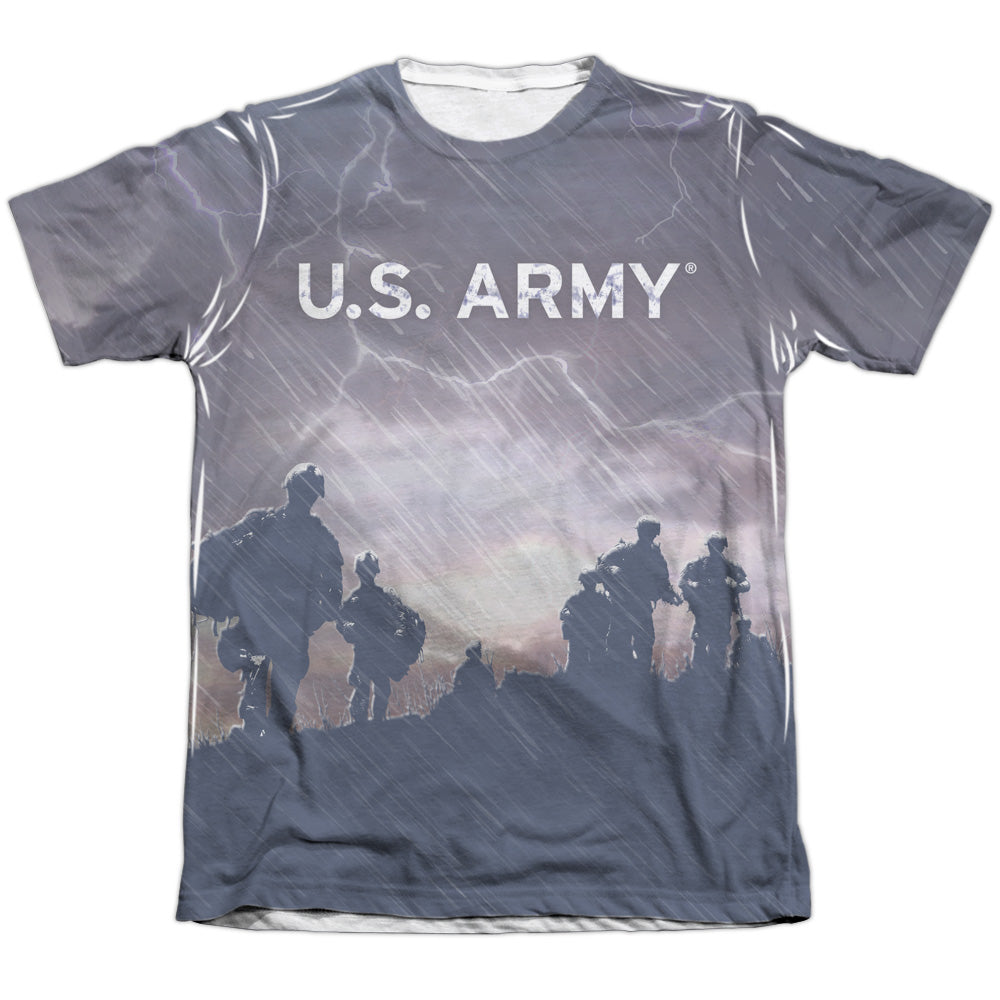 Army - Up Hill - Adult Poly/cotton Short Sleeve Tee - White T-shirt