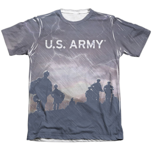 Army - Up Hill - Adult Poly/cotton Short Sleeve Tee - White T-shirt