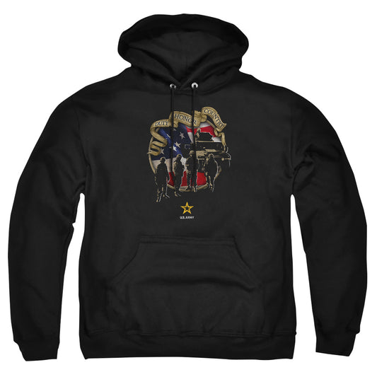 Army - Duty Honor Country - Adult Pull-over Hoodie - Black