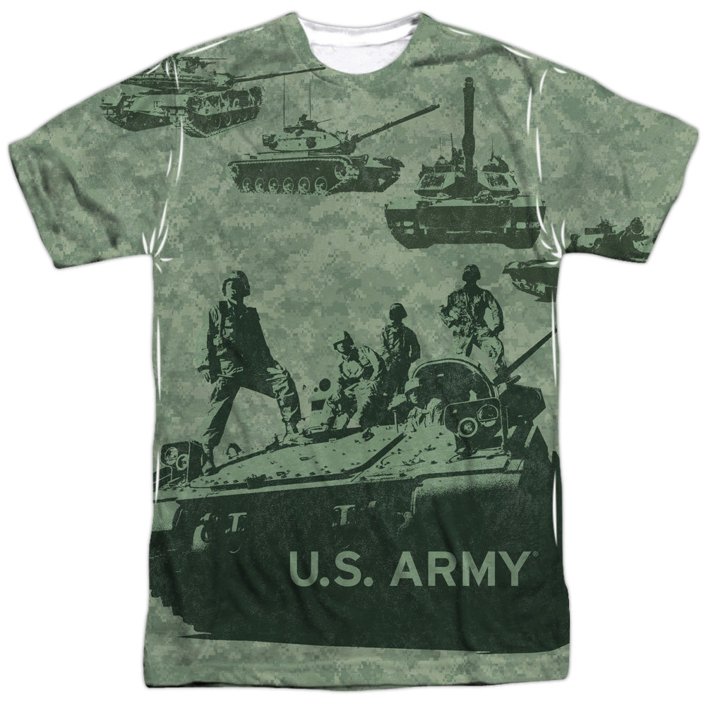 Army - Tank Up - Short Sleeve Adult Poly Crew - White T-shirt