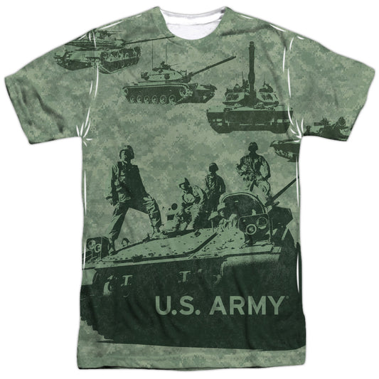 Army - Tank Up - Short Sleeve Adult Poly Crew - White T-shirt