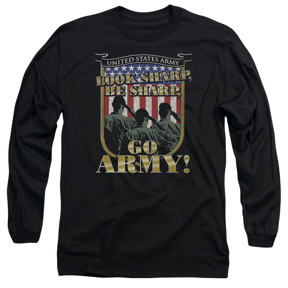 Army - Go Army - Long Sleeve Adult 18/1 - Black T-shirt