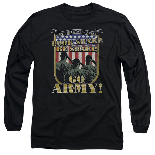 Army - Go Army - Long Sleeve Adult 18/1 - Black T-shirt