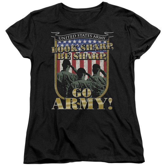 Army - Go Army - Short Sleeve Womens Tee - Black T-shirt