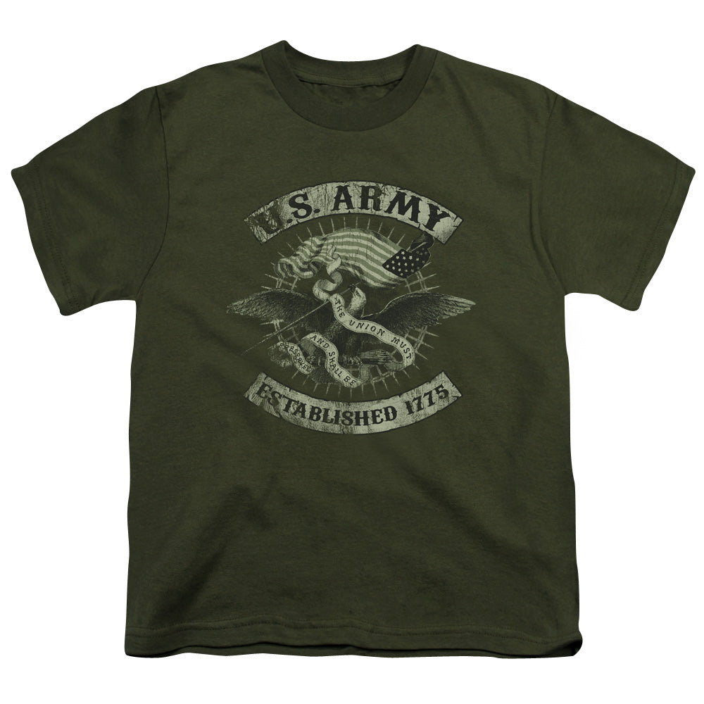 Army - Union Eagle - Short Sleeve Youth 18/1 - Military Green T-shirt