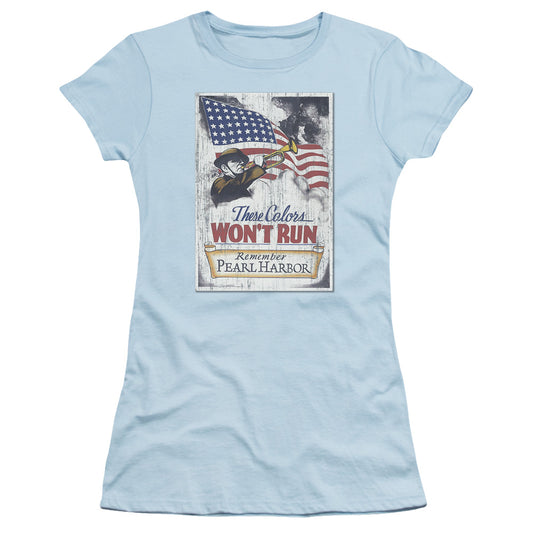 Army - Pearl Harbor - Short Sleeve Junior Sheer - Light Blue T-shirt