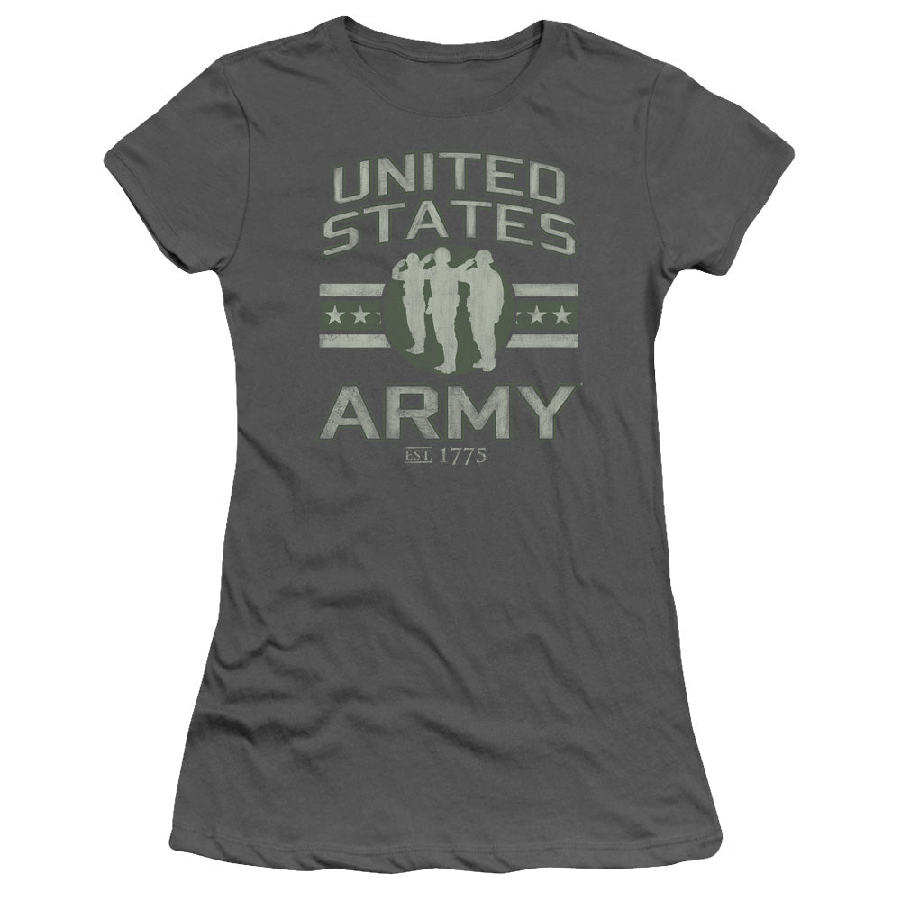 Army - United States Army - Short Sleeve Junior Sheer - Charcoal T-shirt