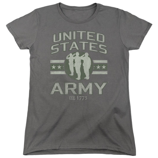 Army - United States Army - Short Sleeve Womens Tee - Charcoal T-shirt