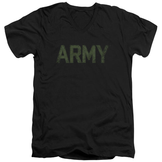 Army - Type - Short Sleeve Adult V-neck 30/1 - Black T-shirt