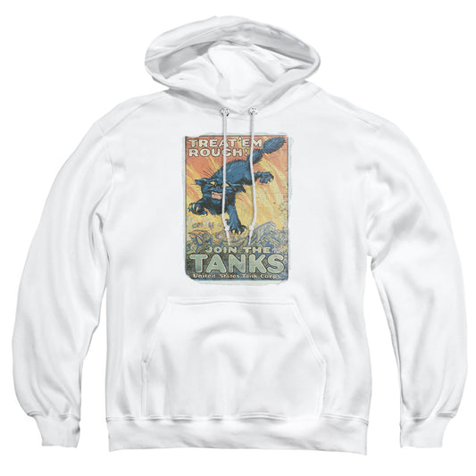 Army - Treat Em Rough - Adult Pull-over Hoodie - White