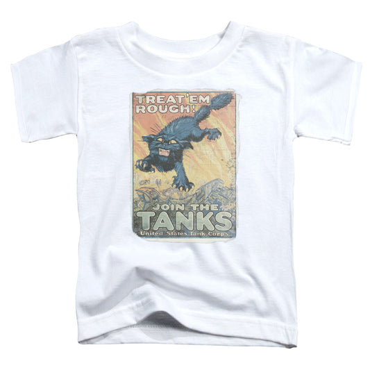 Army - Treat Em Rough - Short Sleeve Toddler Tee - White T-shirt