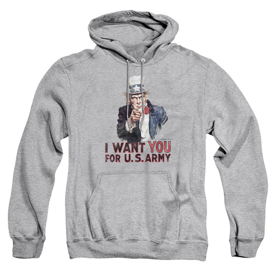 Army - I Want You - Adult Pull-over Hoodie - Athletic Heather
