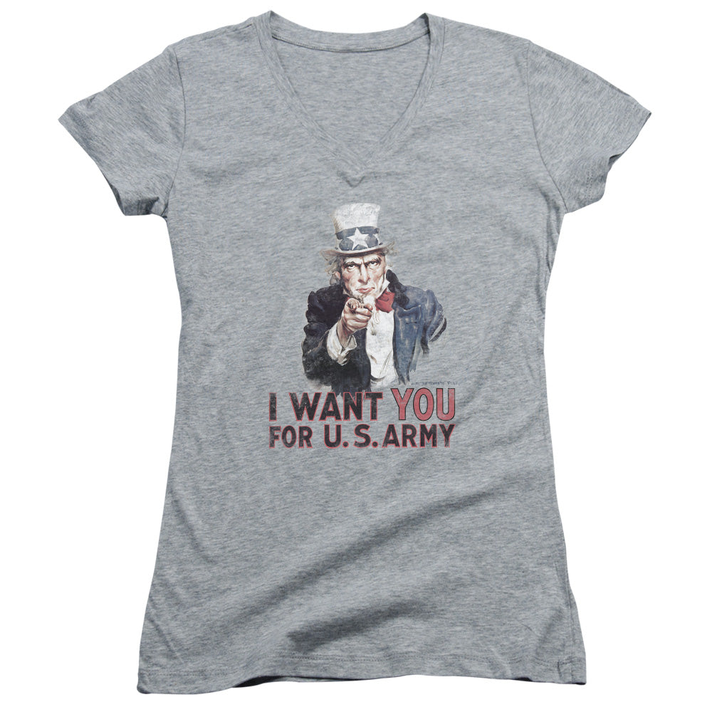 Army - I Want You-junior V-neck - Athletic Heather