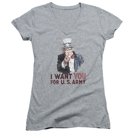 Army - I Want You-junior V-neck - Athletic Heather
