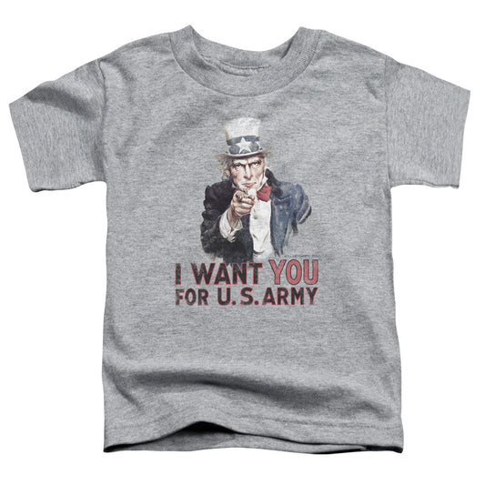 Army - I Want You - Short Sleeve Toddler Tee - Athletic Heather T-shirt