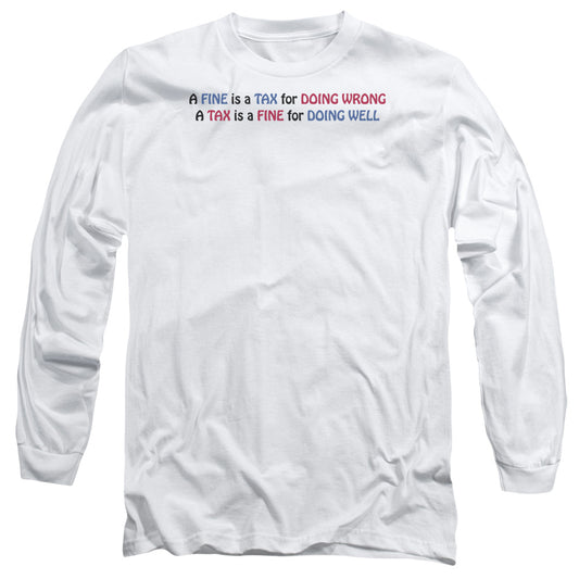 Fine Tax - Long Sleeve Adult 18 - 1 - White T-shirt