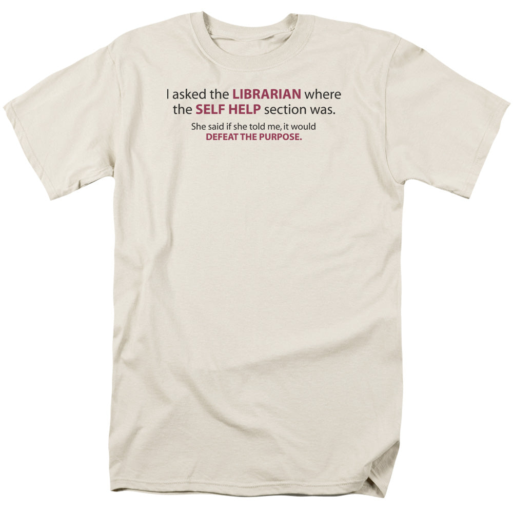 Librarian Self Help - Short Sleeve Adult 18 - 1 - Cream T-shirt