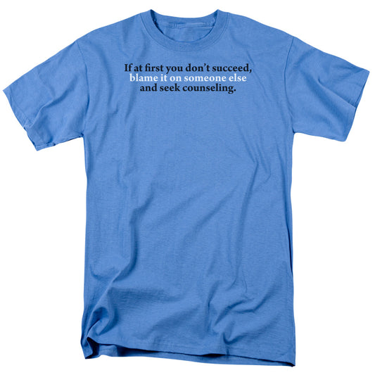 Blame It On Someone - Short Sleeve Adult 18 - 1 - Carolina Blue T-shirt