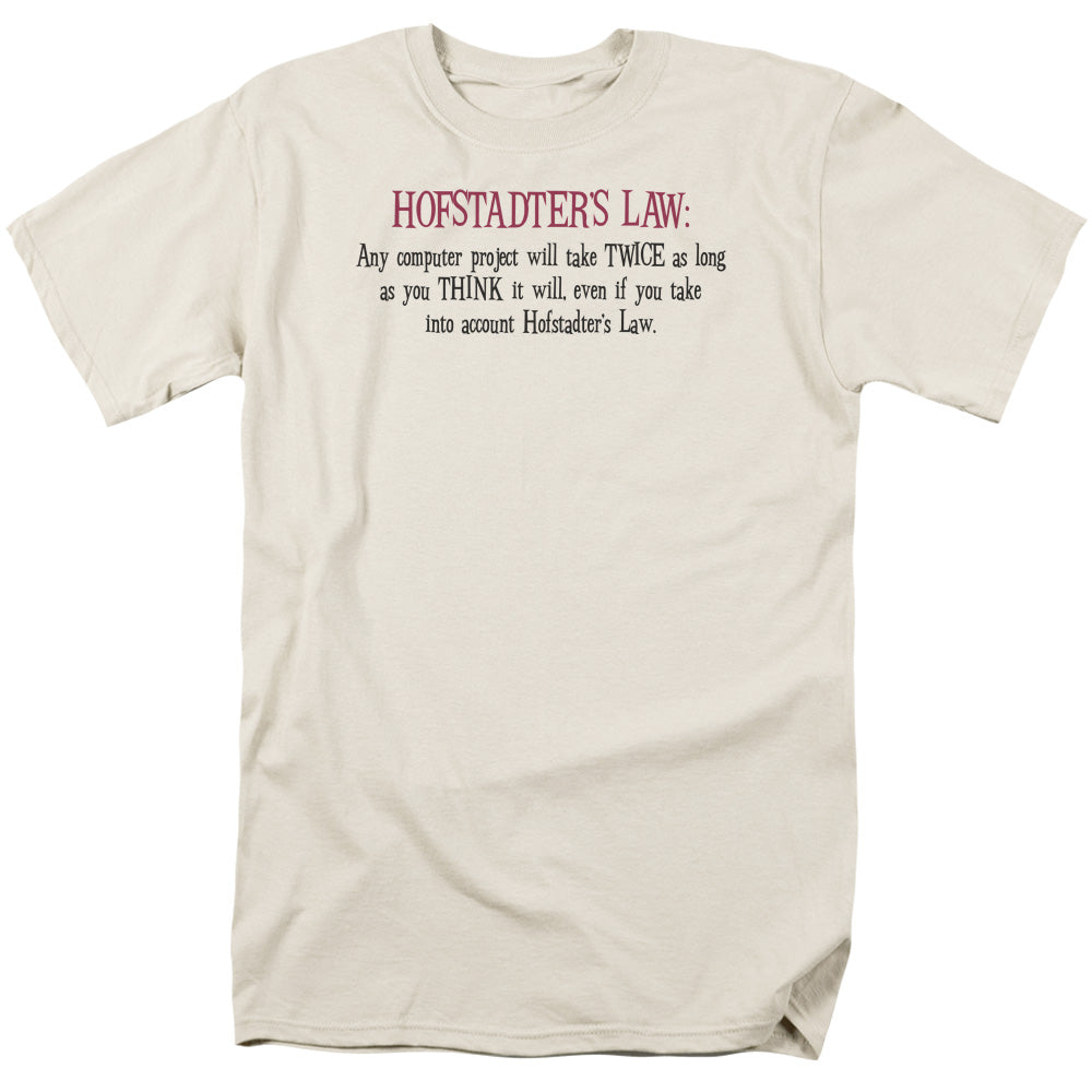 Hofstaders Law - Short Sleeve Adult 18 - 1 - Cream T-shirt