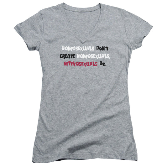 Homosexuals - Junior V-neck - Athletic Heather