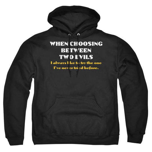 Two Evils - Adult Pull-over Hoodie - Black