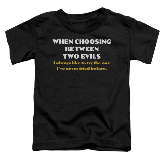 Two Evils - Short Sleeve Toddler Tee - Black T-shirt