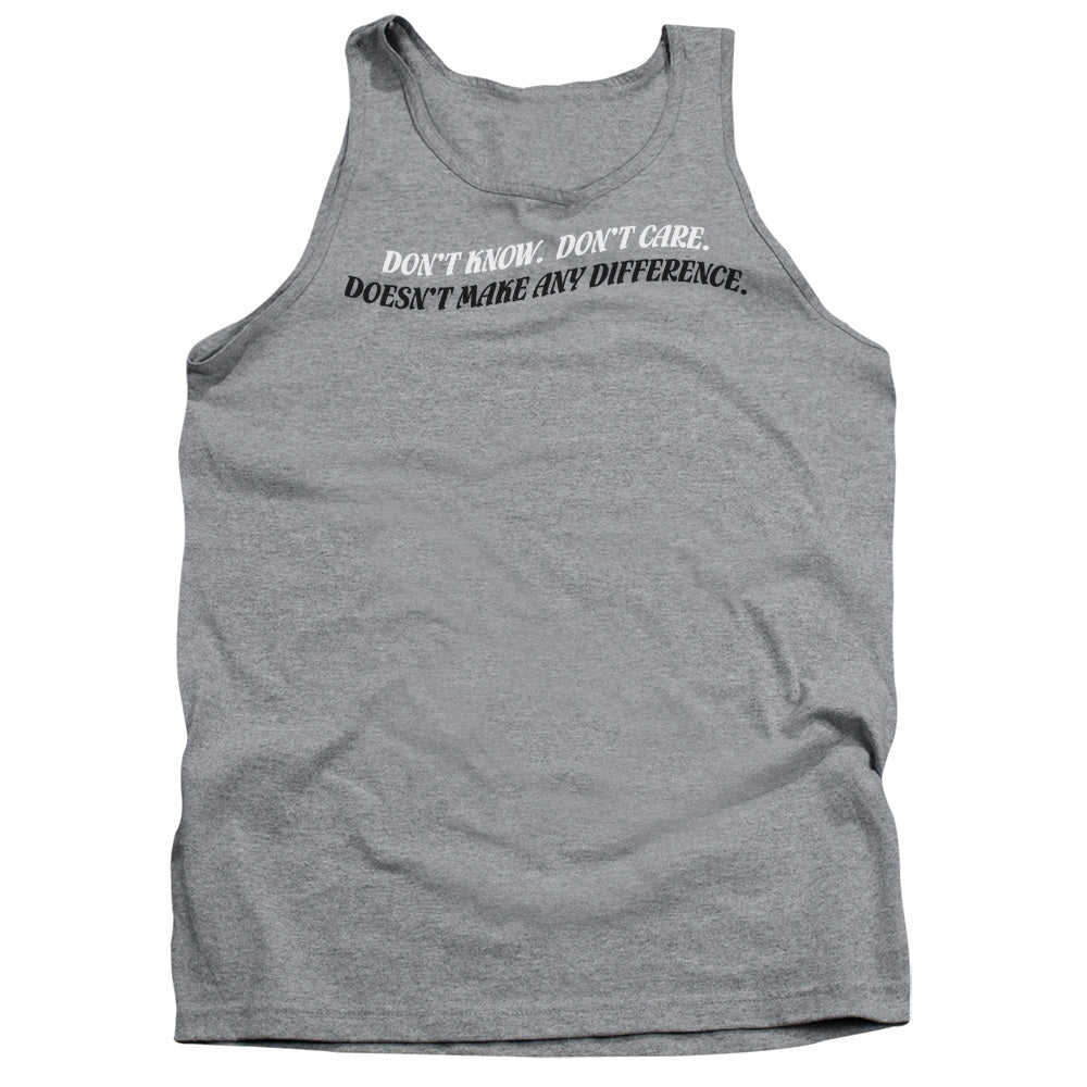Dont Know Dont Care - Adult Tank - Athletic Heather