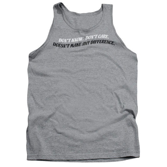 Dont Know Dont Care - Adult Tank - Athletic Heather