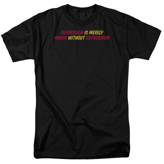 Aner Without Enthusiasm - Short Sleeve Adult 18 - 1 - Black T-shirt
