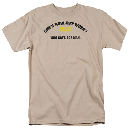 Gods Noblest Work - Short Sleeve Adult 18 - 1 - Sand T-shirt