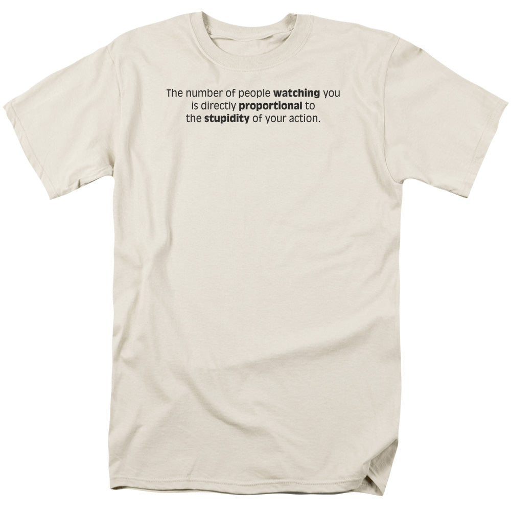 Stupidity Of Your Actons - Short Sleeve Adult 18 - 1 - Cream T-shirt