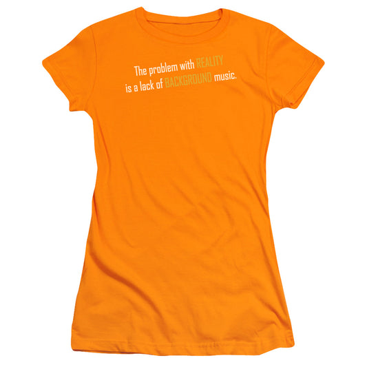 Problem With Reality - Short Sleeve Junior Sheer - Orange T-shirt