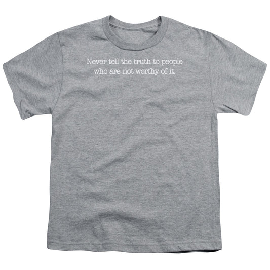 Never Tell The Truth - Short Sleeve Youth 18 - 1 - Cardinal T-shirt