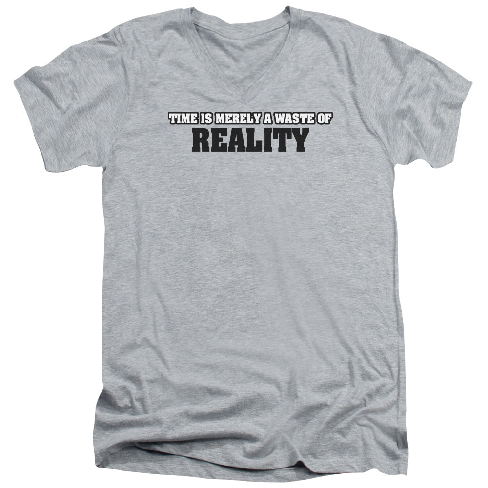 Reality - Short Sleeve Adult V-neck - Athletic Heather T-shirt