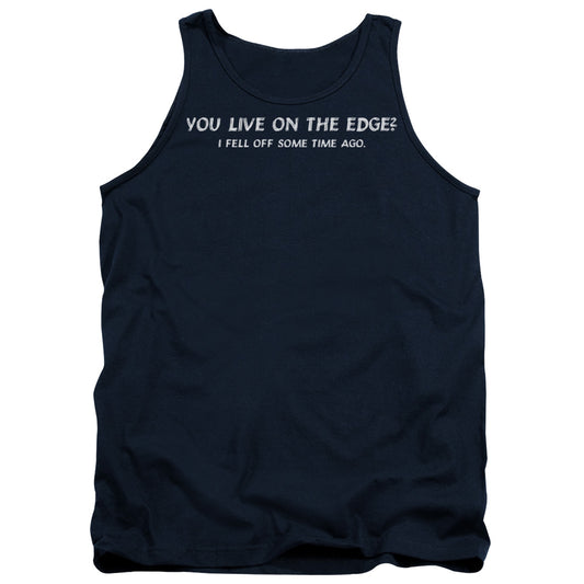 Live On The Edge - Adult Tank - Navy