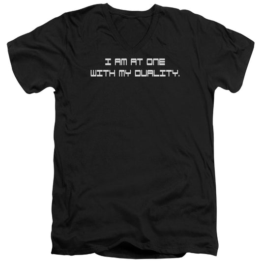 Duality - Short Sleeve Adult V-neck - Black T-shirt
