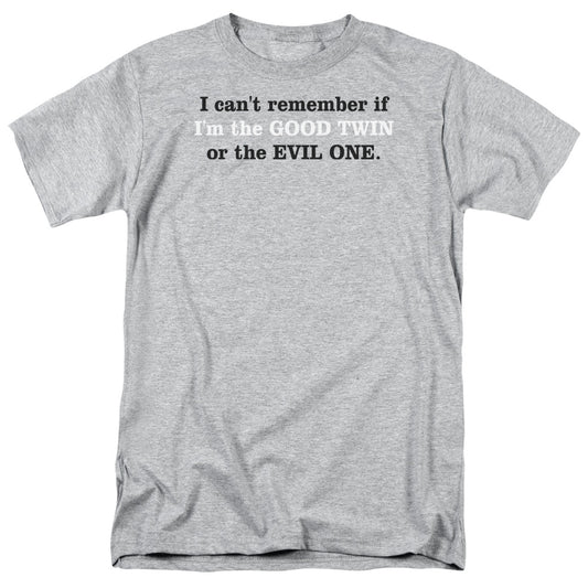 Good Or Evil Tiwn - Short Sleeve Adult 18 - 1 - Athletic Heather T-shirt