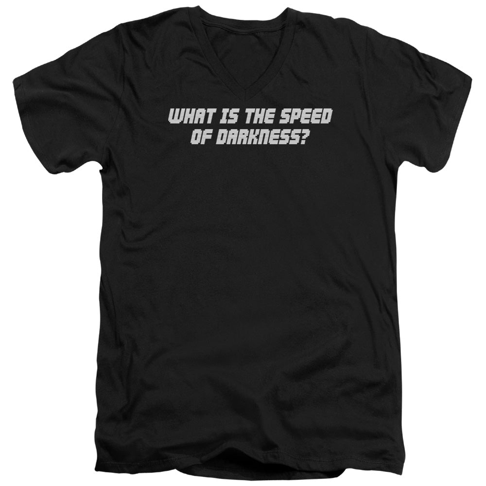 Speed Of Darkness - Short Sleeve Adult V-neck - Black T-shirt