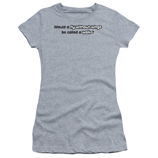 Flying Without Wings - Short Sleeve Junior Sheer - Athletic Heather T-shirt