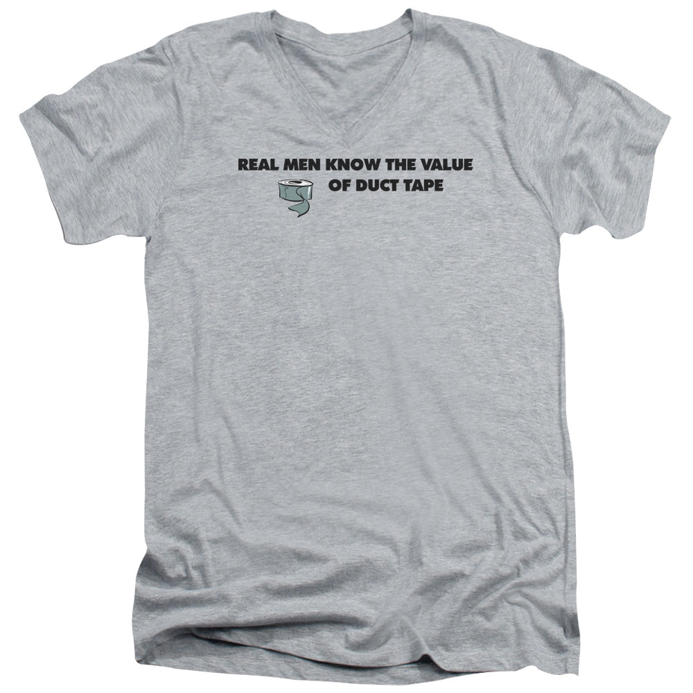 Duct Tape - Short Sleeve Adult V-neck - Athletic Heather T-shirt