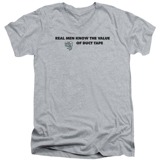 Duct Tape - Short Sleeve Adult V-neck - Athletic Heather T-shirt